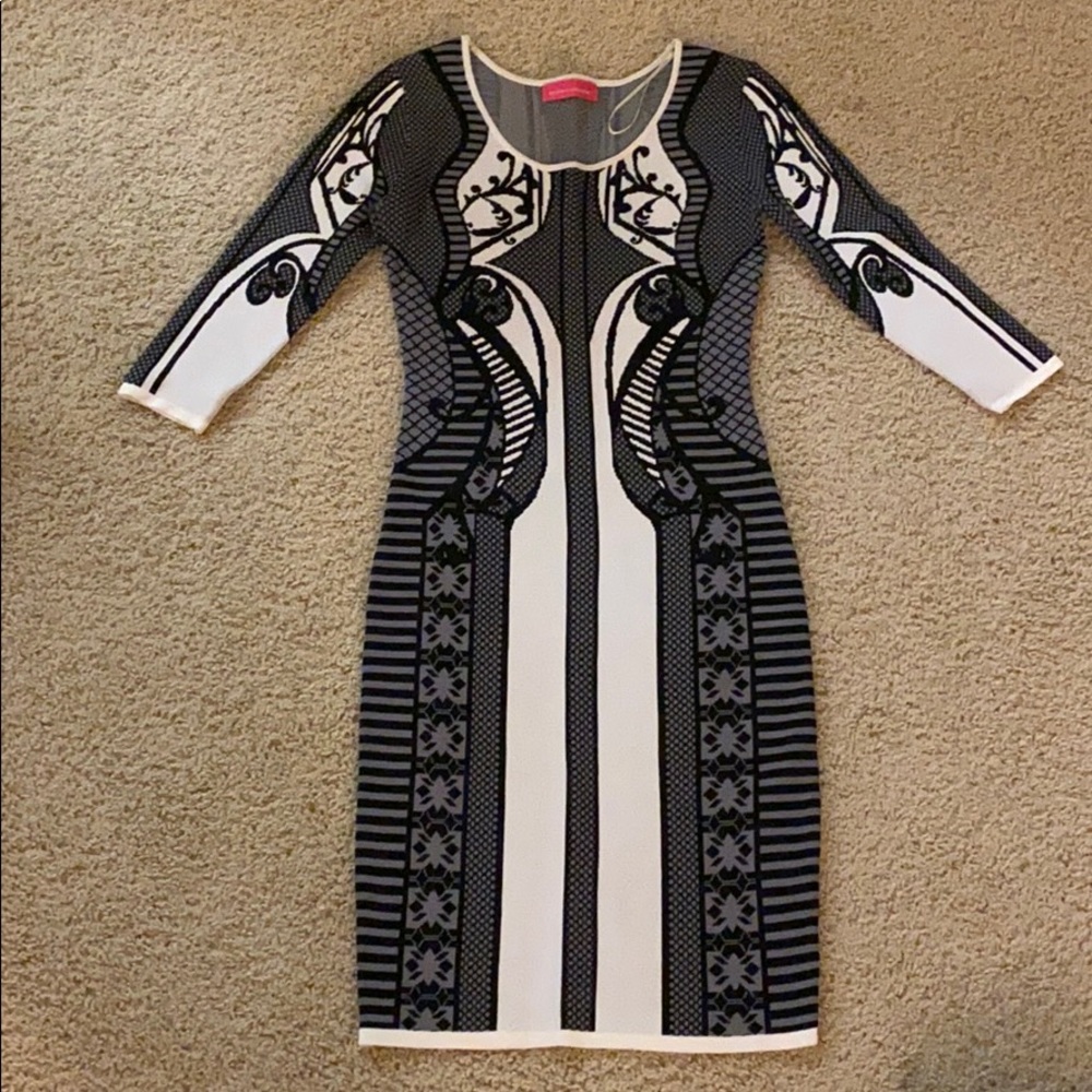 Pookie and Sebastian knee length body con dress